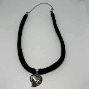 Sterling Silver Heart Pendant Necklace Stamped Sterling